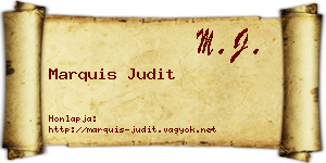 Marquis Judit névjegykártya